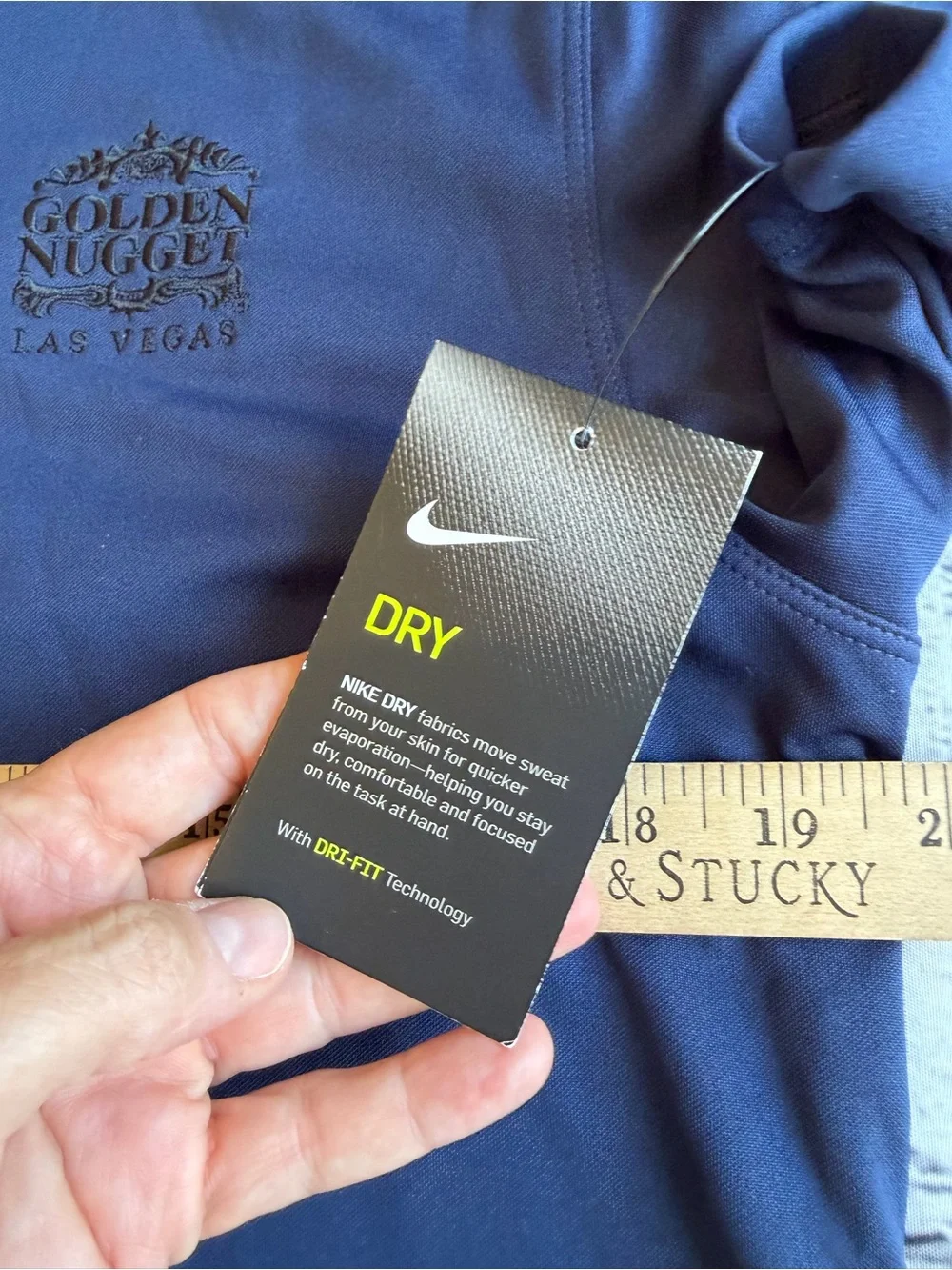 The Golden Nugget Men’s Small Nike Golf Polo Shirt New Las Vegas Dri-fit NWT